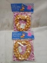 Qty 2 Beefhide & Chicken Heart Shaped Chew For Dogs