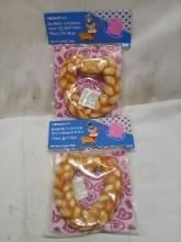 Qty 2 Beefhide & Chicken Heart Shaped Chew For Dogs