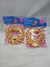 Qty 2 Beefhide & Chicken Heart Shaped Chew For Dogs