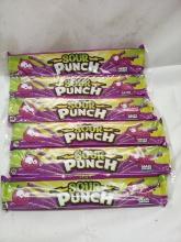 Lot of 6 Sour Punch Grape Straws