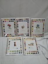 5 Assorted Watercolor Workbooks