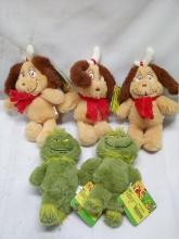 Lot of 5 Assorted Grinch Character Dog Toys
