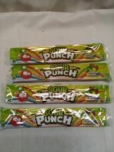 Lot of 4 Sour Punch Rainbow Straw Candies