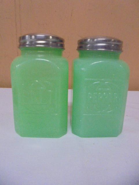 Set of Jadeite Salt & Pepper Shakers