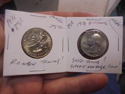 (2) 1976 Bicentennial Washington Quarters