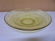 Vintage Federal Madrid Amber Depression Glass Console Bowl