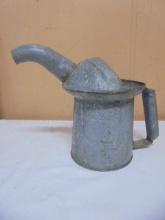 Vintage NYC-PA 1qt Galvinized Oil Can