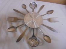 Round Metal Kitchen Clock