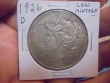 1926 D Mint Silver Peace Dollar