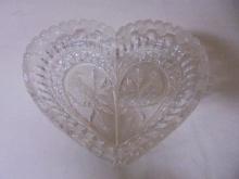 Beautiful Lead Crystal Heart Shaped Bowl