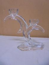 Beautiful Lead Crystal Double Candle Holder