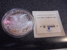 2010 Silver Plated $5 Bank Note Sticker US Silver Certificate Coin