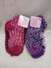 Qty 2 Women Popcorn Cozy Socks Shoe Size 4-11 2Pack