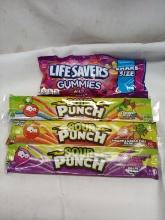 Gummy Wild Berry LifeSavers/ Sour Punch Rainbow/ Grape/Pineapple Mango Chili