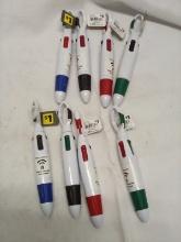 Qty 8 Multi Ink Clip Pen