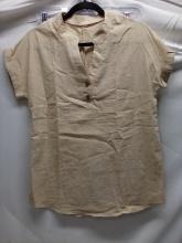 Linen Short Sleeve Shirt Women’s Size Small