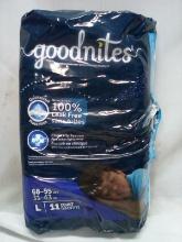 Goodnites Nighttime Underwear 68-95lbs Size Large 11ct