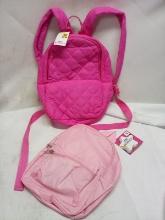 Pair of Pink Assorted Mini Backpacks