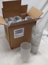 Full Case of 24 Grey Plastic Tumbler Glasses