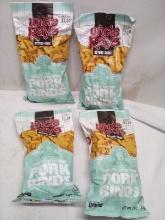 Lot of 4 Uncle Rays 2oz Bags of Country Style Fried Pork Rinds