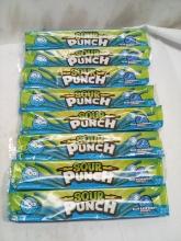 Lot of 8 Sour Punch Blue Raspberry Straws