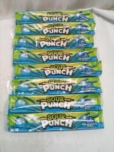 Lot of 8 Sour Punch Blue Raspberry Straws