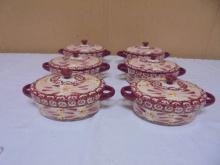 Set of 6 Temptations Old World 9oz Baking Dishes w/ Lids