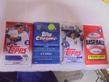 (4) Unopened Packs of 2021/2023/2025 Topps Baseball Cards