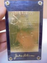 1996 50th Anniversary Jack Robinson LA Dodgers 22kt Gold Baseball Card