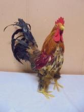 Large Rooster Made w/ Real Feathers
