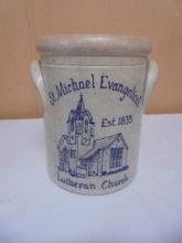 Rockdale Union Stoneware Cobalt Accent Crock