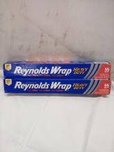 Qty 2 Reynolds Wrap Heavy Duty 55 Sq Ft Aluminum Foil