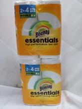 Qty 2 Bounty Essentials Paper Towels Double 2 Pack