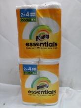 Qty 2 Bounty Essentials Paper Towels Double 2 Pack