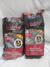 2 FlameGlo Grilling 11.6Lbs Bags of Instant Light Charcoal Briquets