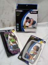 3Pc ProStrength Lot- (1) Ab Wheel, (1) Active Waistband, (1) Active Armband