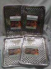 Qty 4 BBQ Grill Foil Drip Pans 2pk