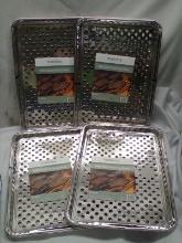 Qty 4 BBQ Grill Foil Drip Pans 2pk