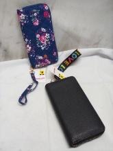 Pair of Assorted Print Wrislet Size Wallets