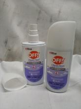 Pair of 4FlOz OFF! Clean Feel Insect Repellent Sprays