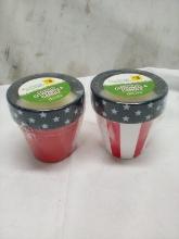 Qty 2 Patriotic Citronella Candles