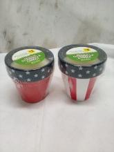 Qty 2 Patriotic Citronella Candles