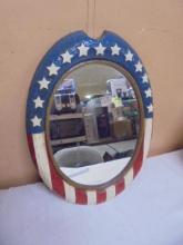 Vintage American Flag Wall Mirror