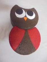 Handpainted Concrete Paver Owl Garden Décor