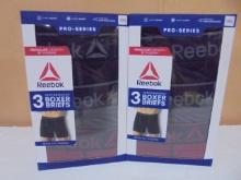 (2) 3 Pair Boxes of Reebok Boxer Briefs