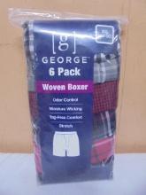 6 Pair Package of George Woven Boxers