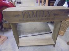 Solid Wood "Family" Entryway Table