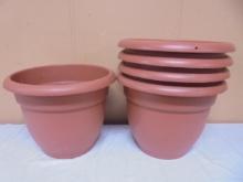 Group of 5 Composite Planters
