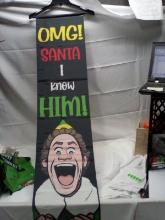 68in Christmas Elf Banner OMG Santa I Know Him