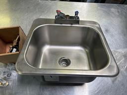 New 16 in. x 15 in. Drop In Stainless Steel Hand Sink